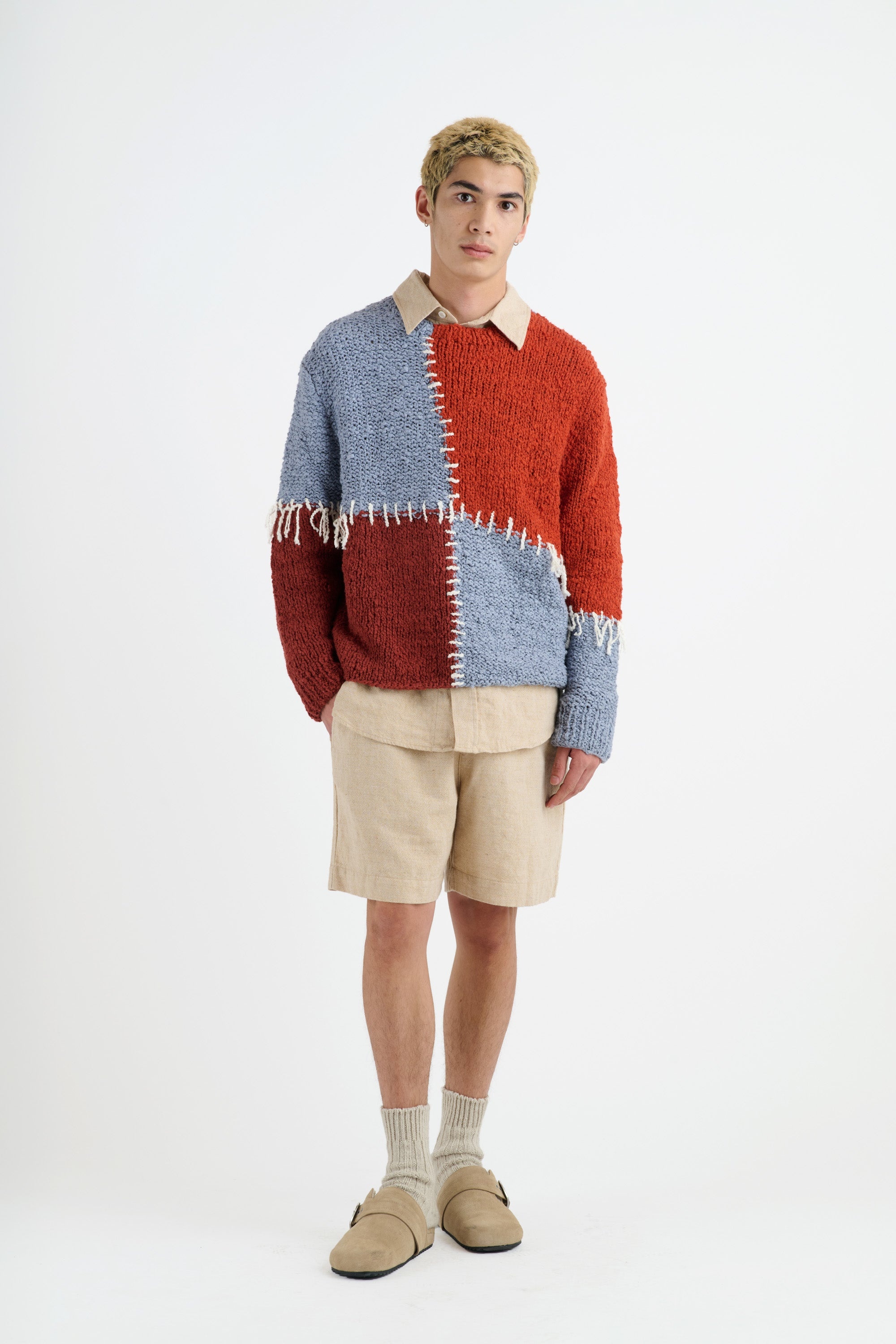 PATCHWORK BOUCLE CREW - 2