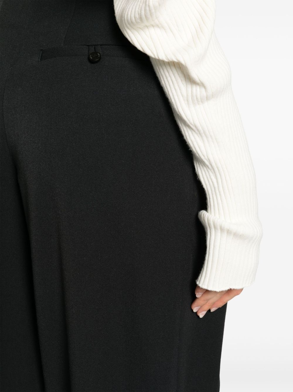 Luisa pleated wide-leg trousers - 5