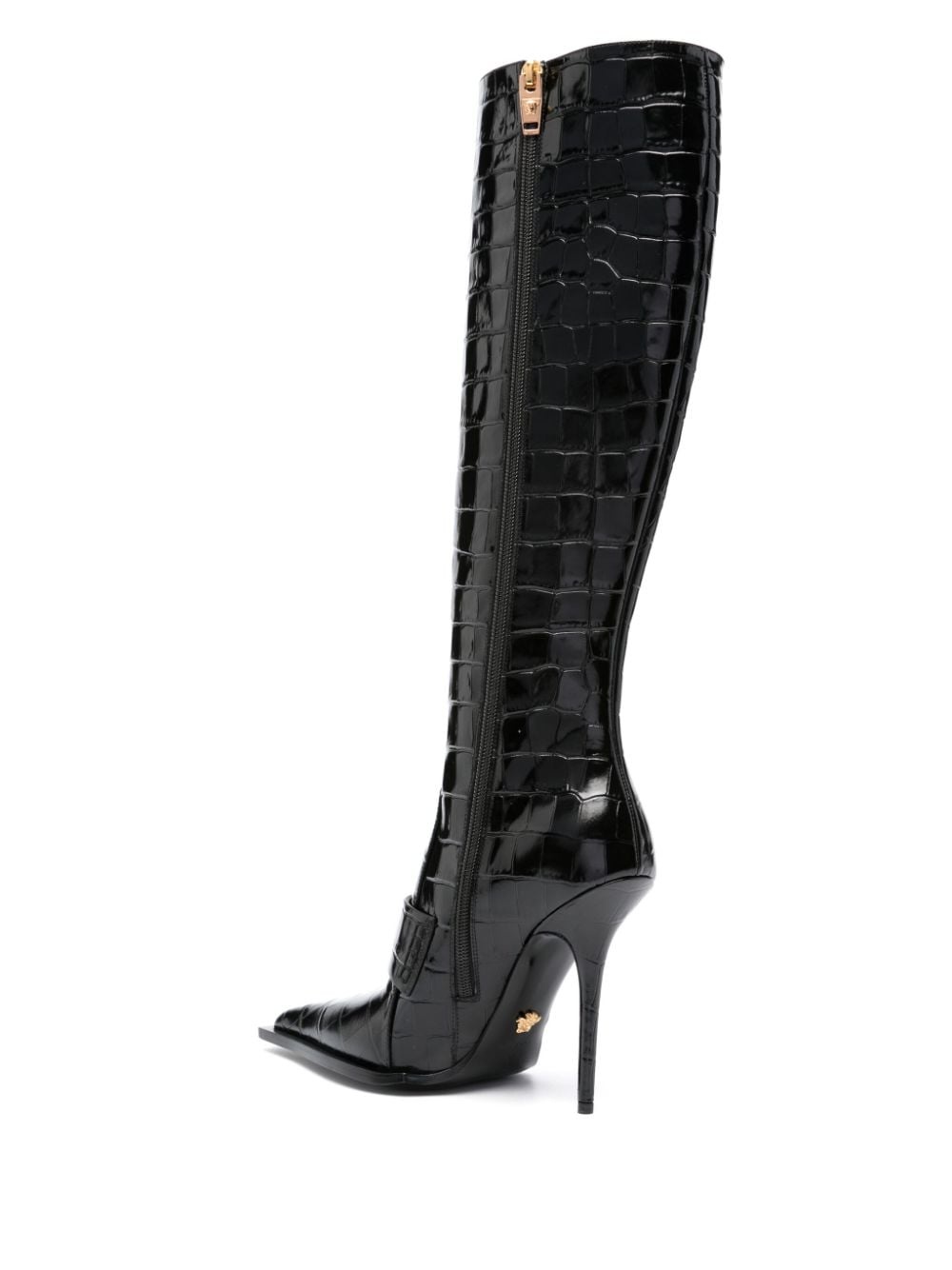 Vagabond croco-embossed leather boots - 3