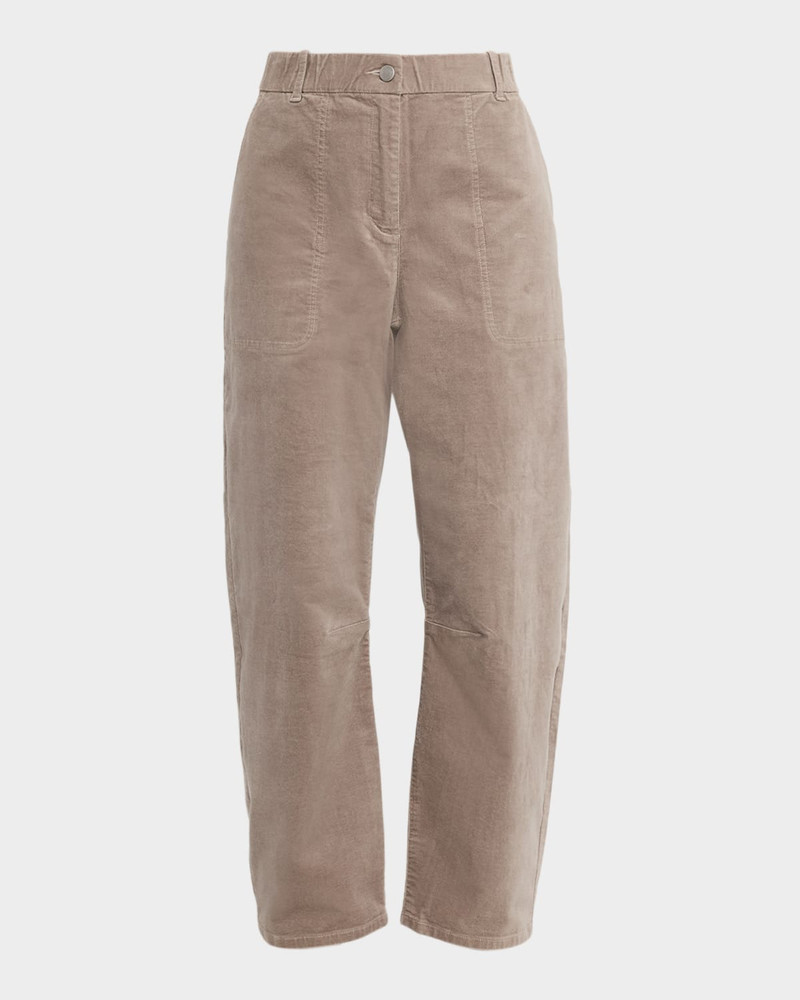 Brushed Stretch Organic Cotton Barrel Pants 1