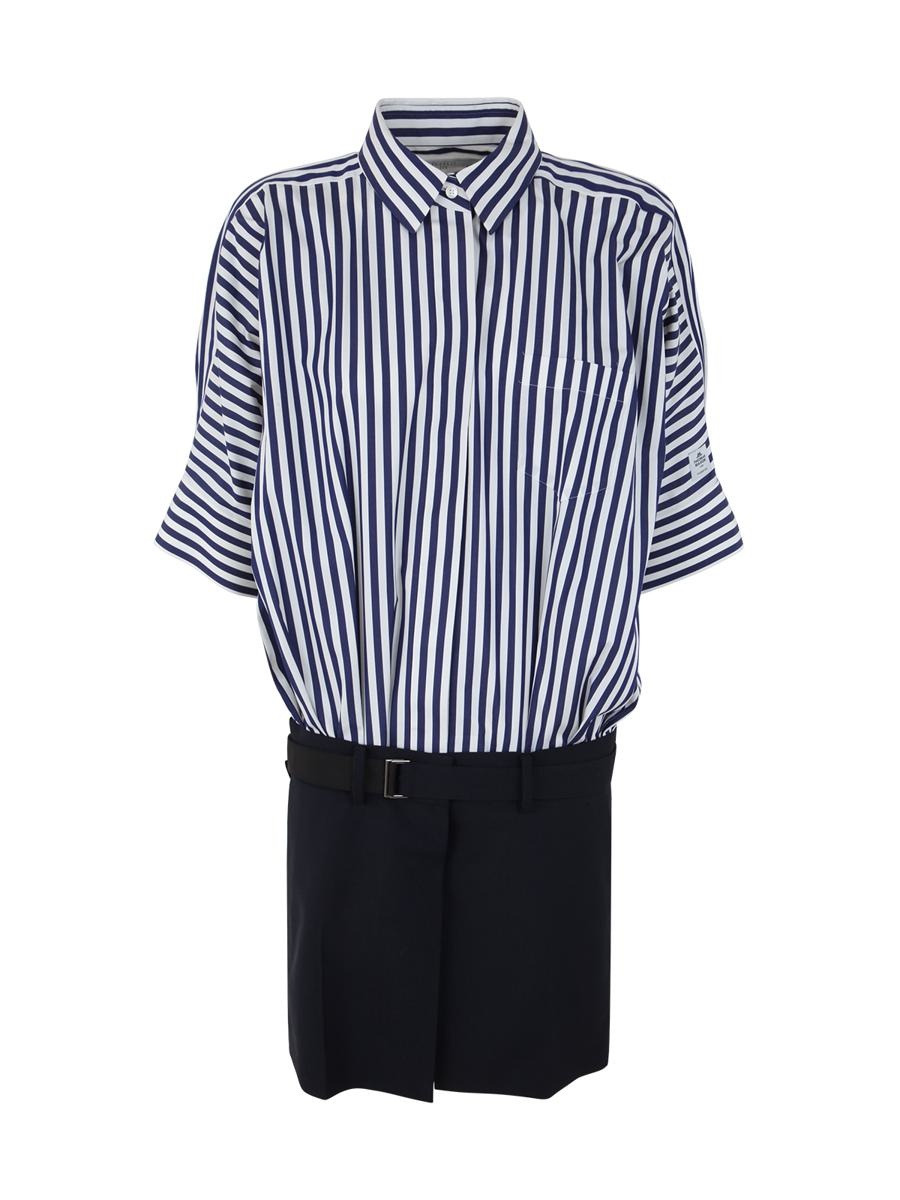sacai SACAI THOMAS MASON COTTON POPLIN DRESS CLOTHING