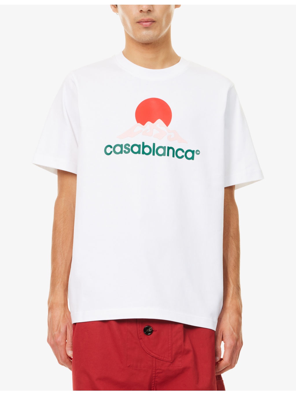 Montagne Brand-Embroidered Cotton-Jersey T-Shirt - 3