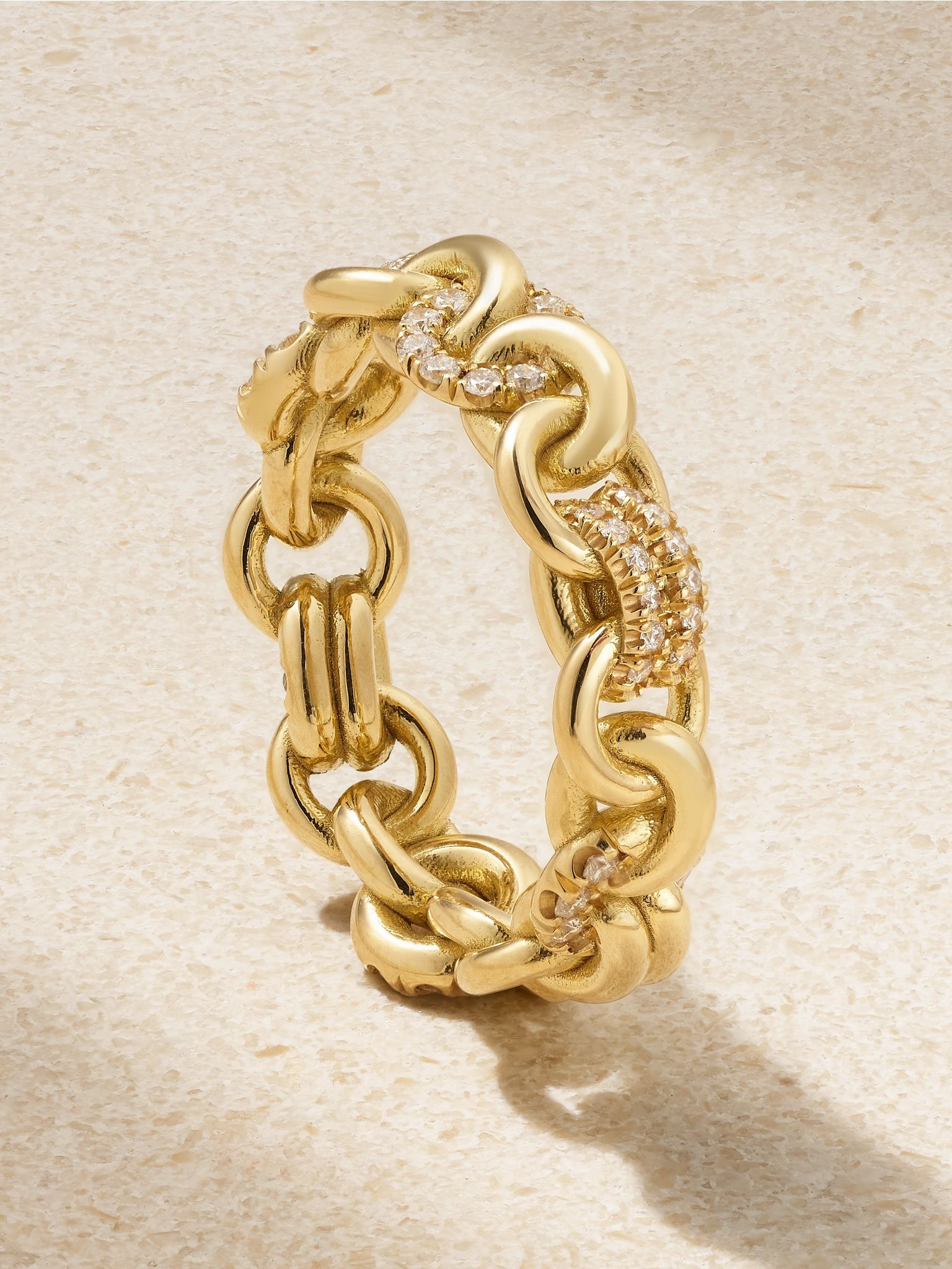 Serpens Medium 18-karat gold diamond ring Gold - 3