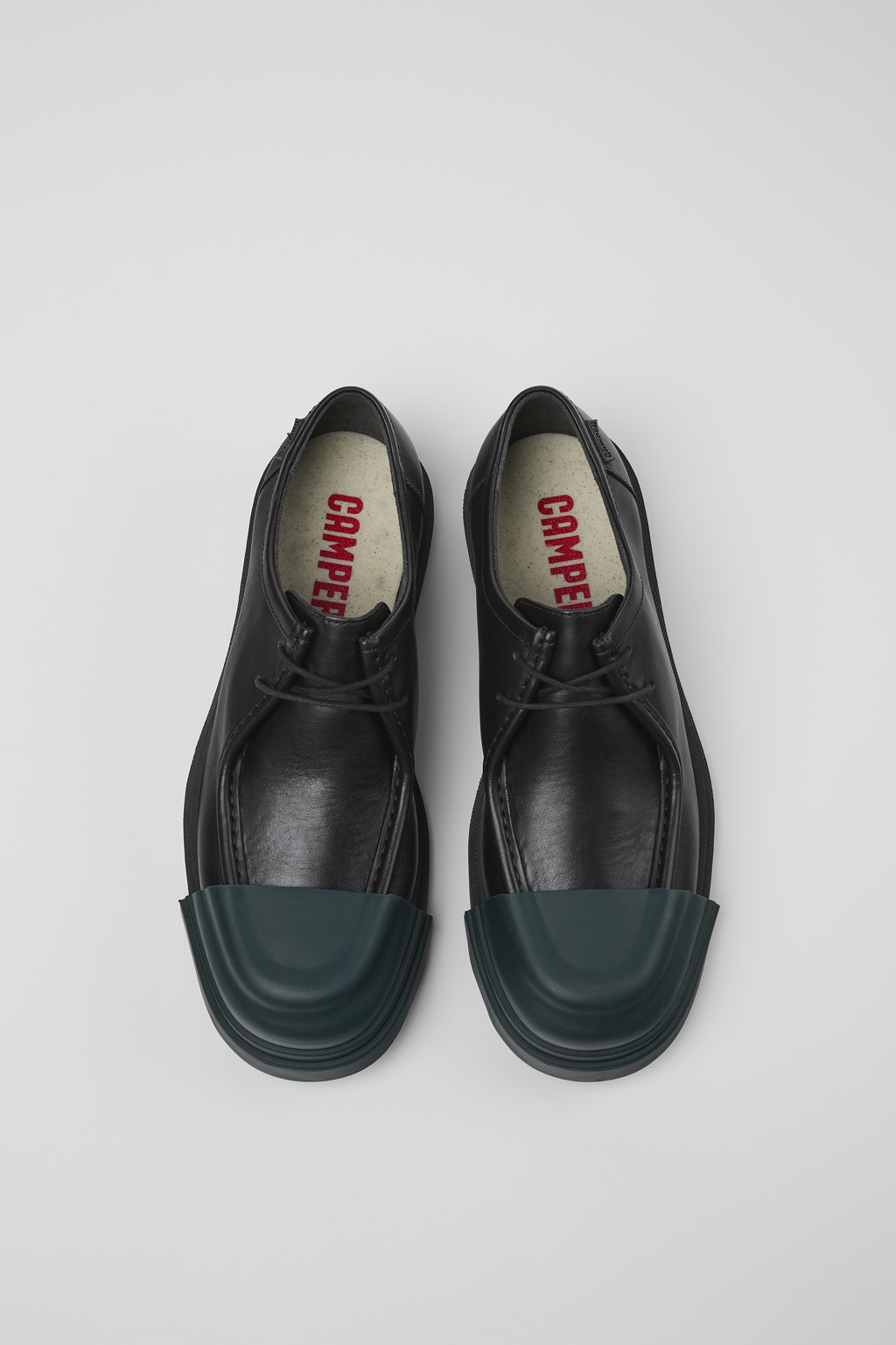 Black leather shoes for men - 4