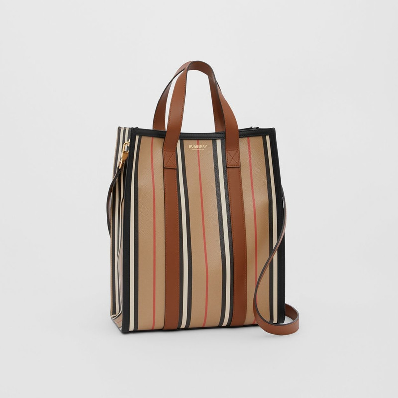 Small Icon Stripe E-canvas Portrait Tote Bag 5