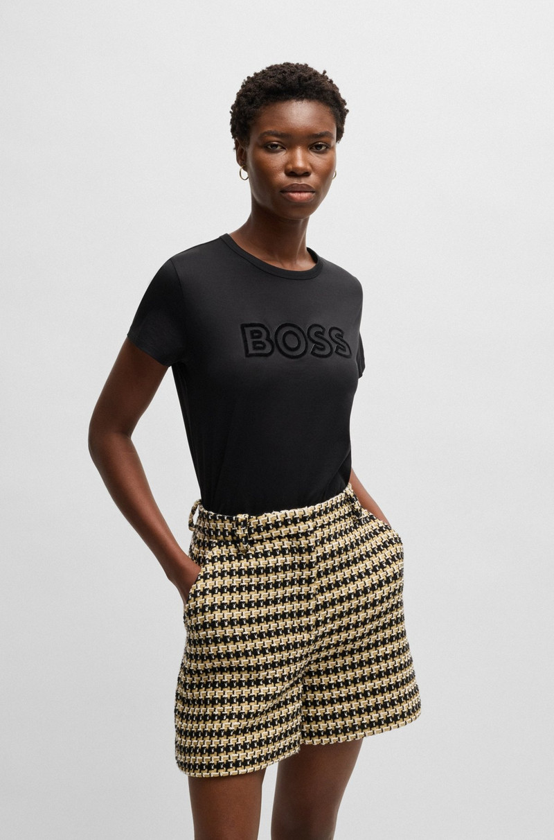 MERCERIZED-COTTON T-SHIRT WITH LOGO DETAIL 2