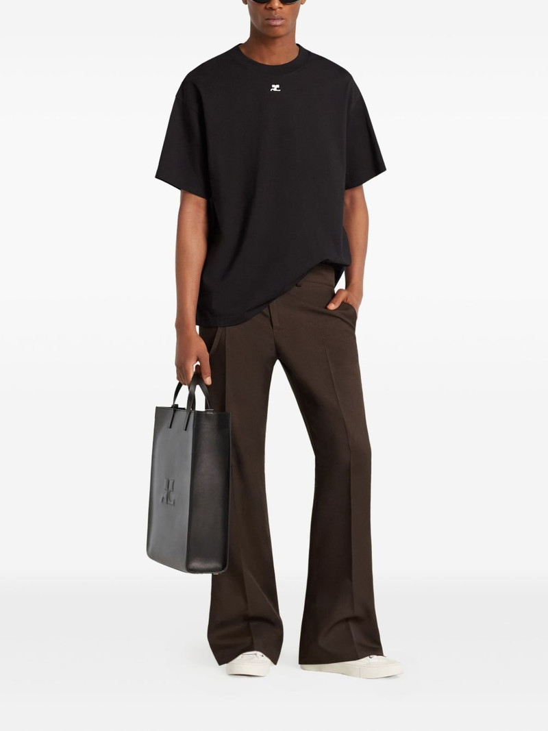 courrèges logo-embroidered short-sleeve T-shirt outlook