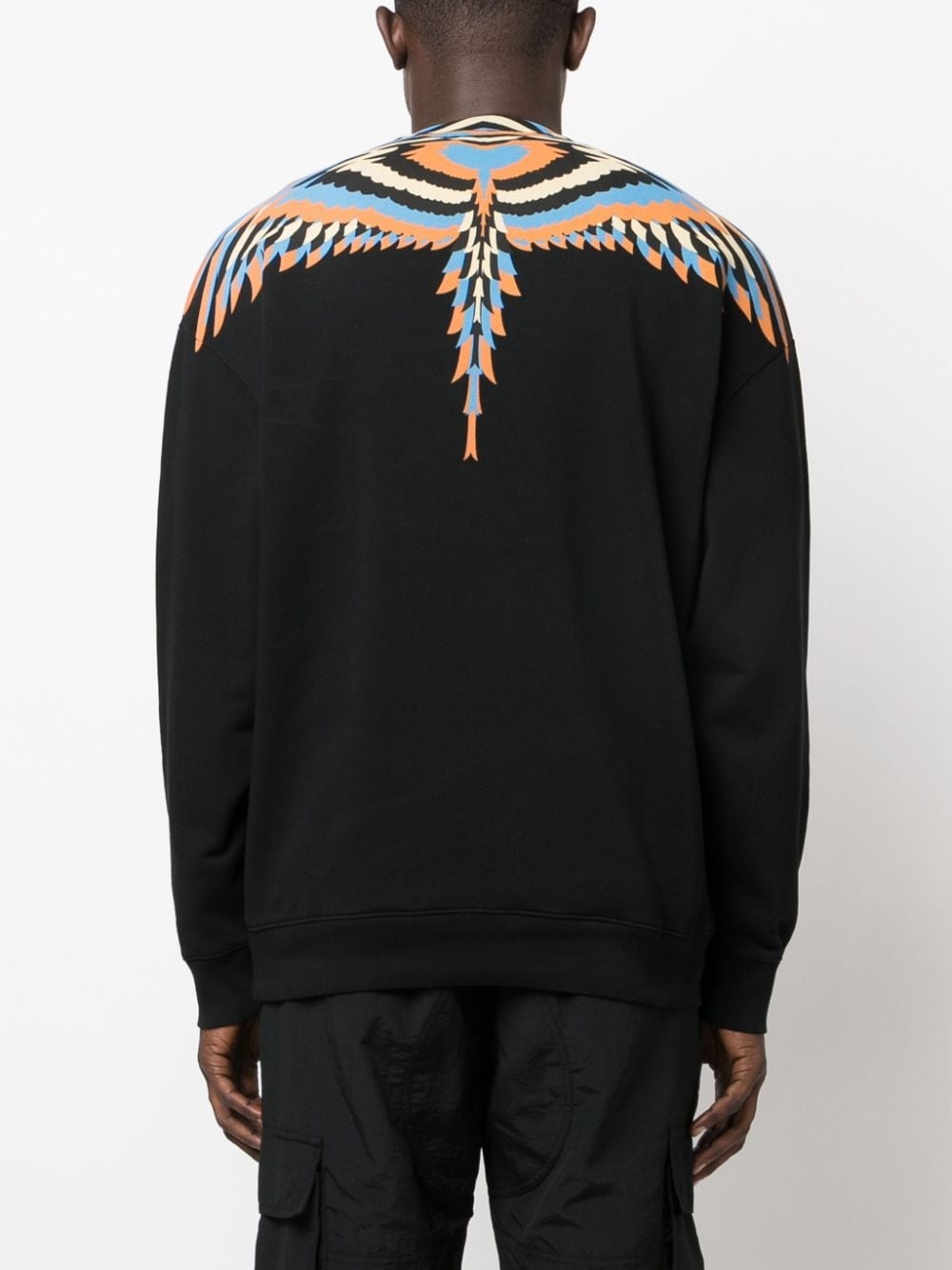 Optical Wings-print cotton sweatshirt - 4
