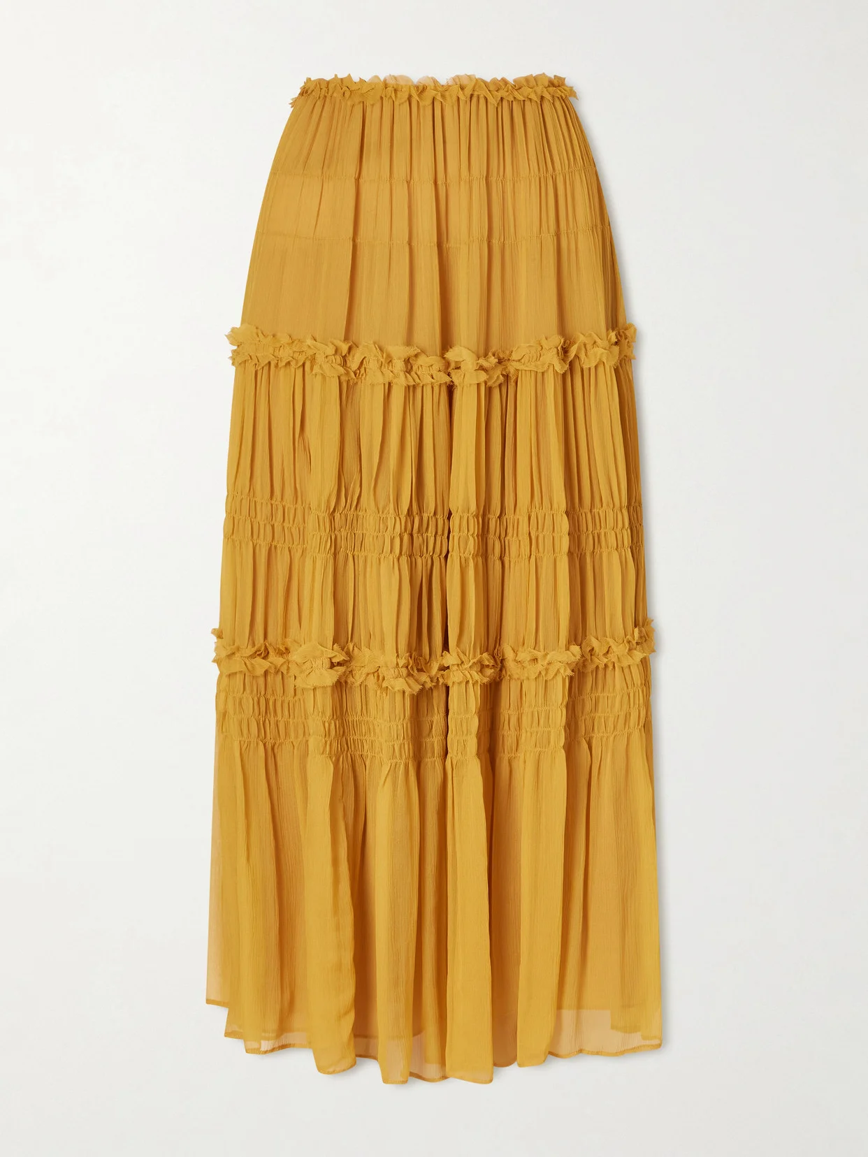 Virginie Silk-crepon Midi Skirt - 1