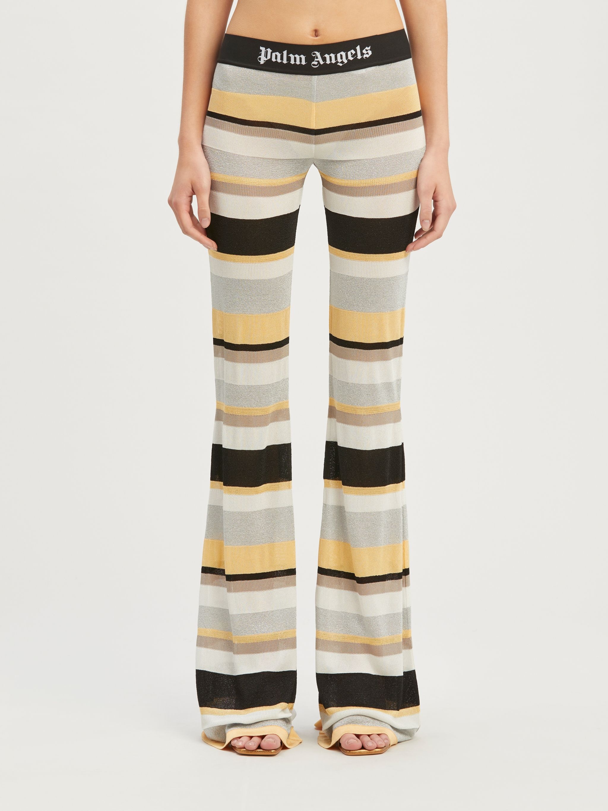 Striped Lurex Knit Logo Pants - 3