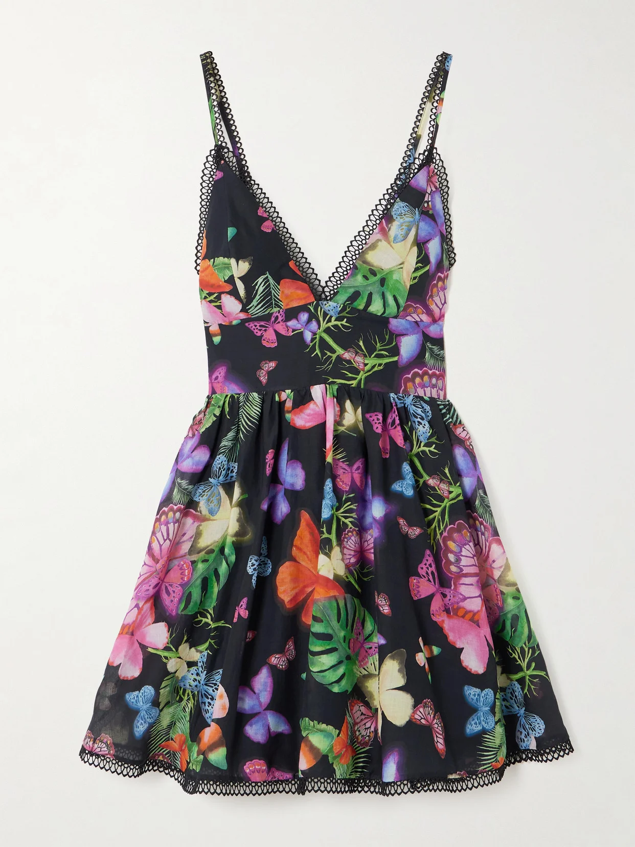 Issya Printed Cotton-blend Mini Dress - 1