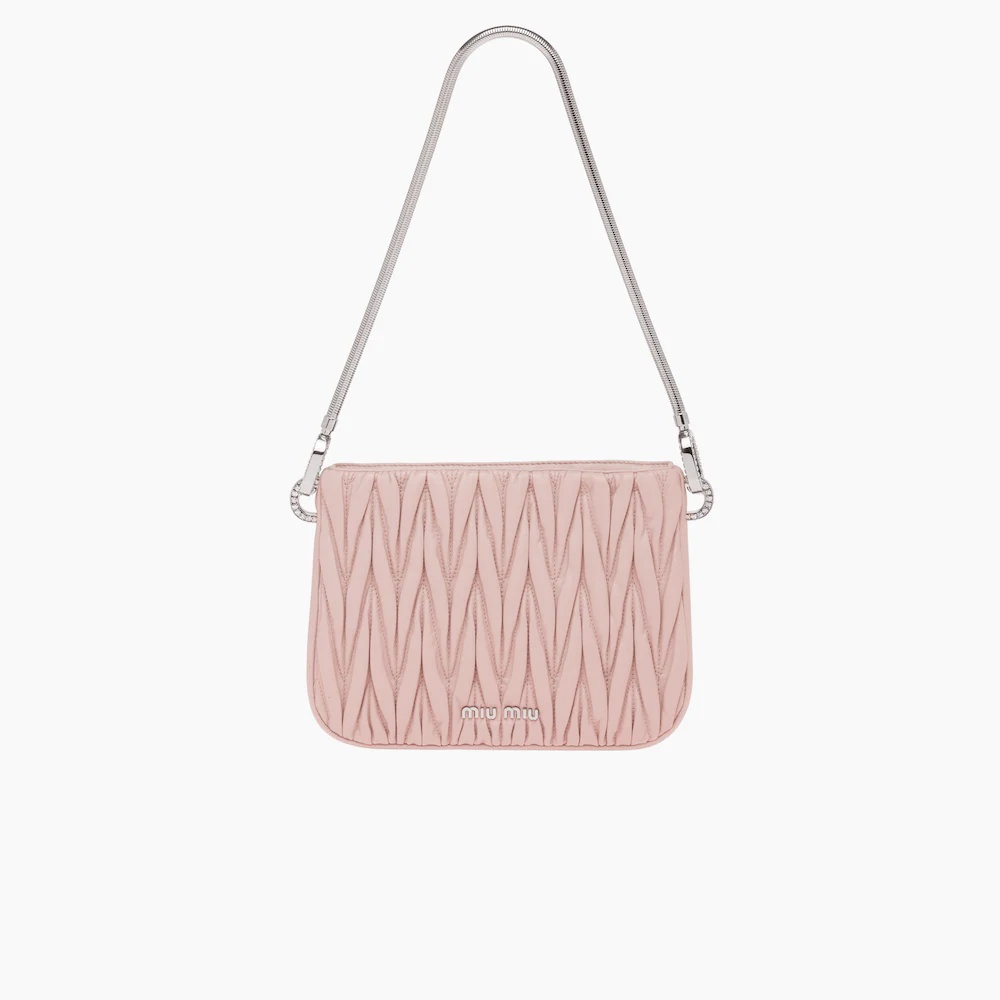 Miu Sassy matelassé nappa leather handbag - 1
