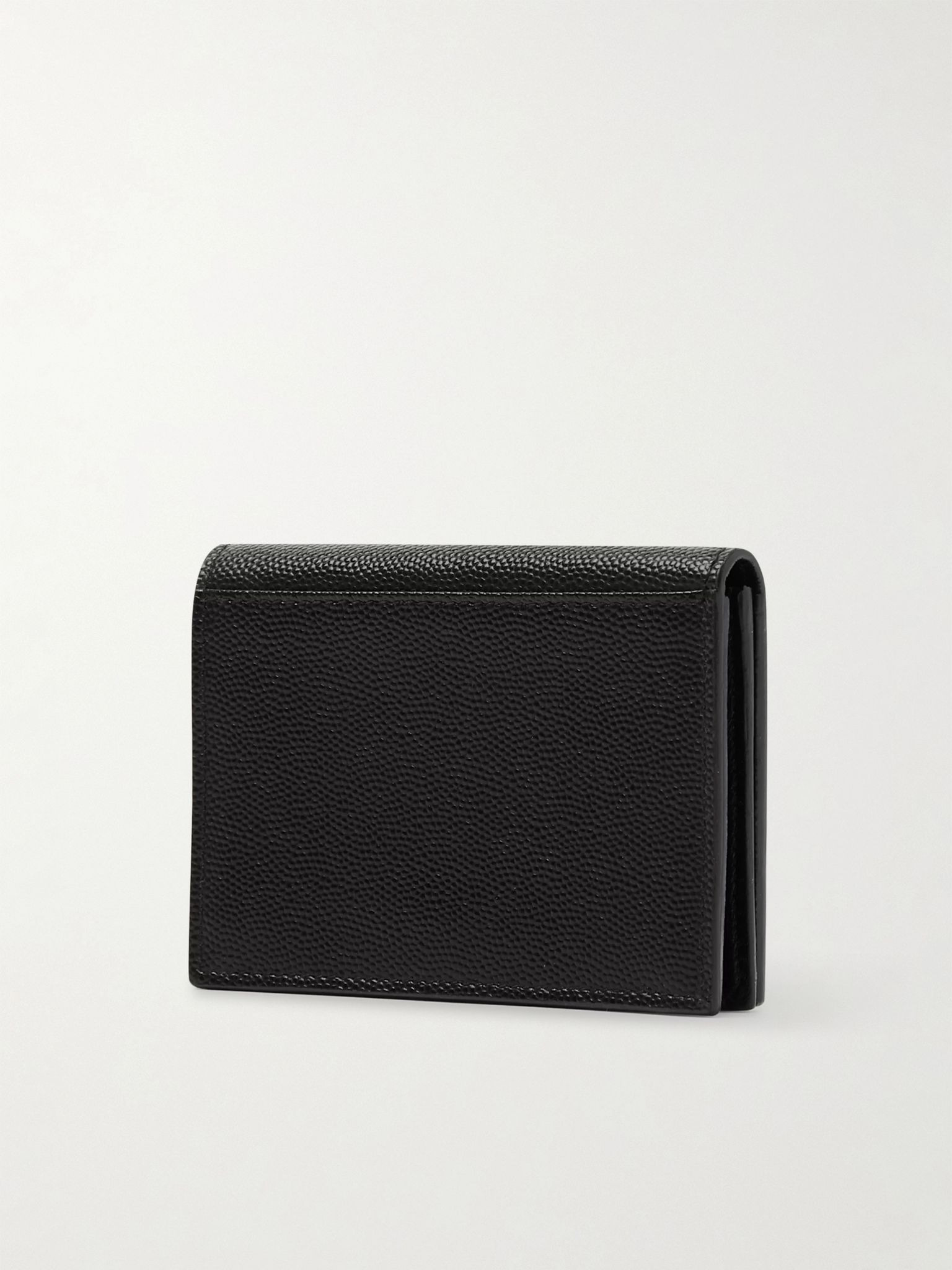 Pebble-Grain Leather Billfold Wallet Black - 2
