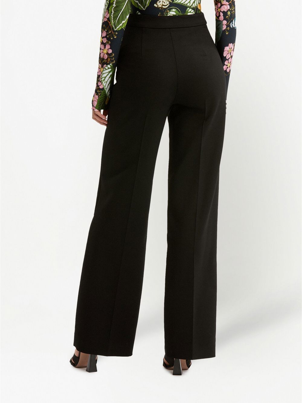 high-waisted straight-leg trousers - 4