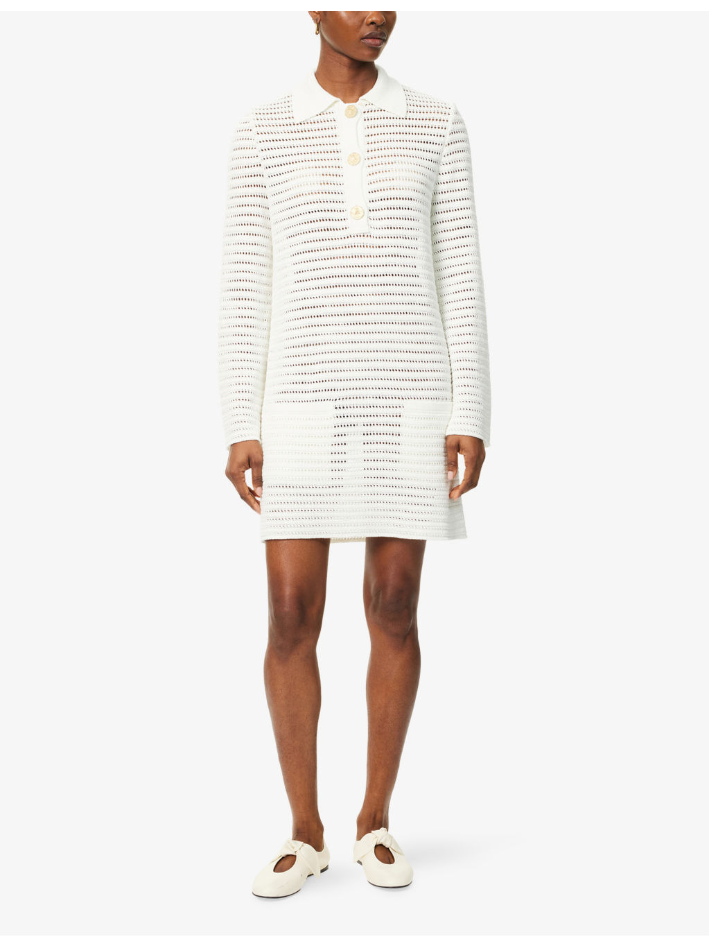 Iqsas Crochet Linen Mini Dress - 3