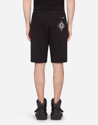 Dolce & Gabbana Cotton jogging shorts with patch outlook