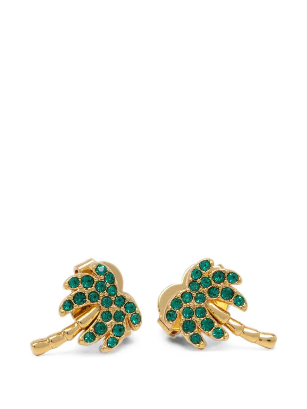 Away We Go crystal-embellished palm-tree earrings - 1