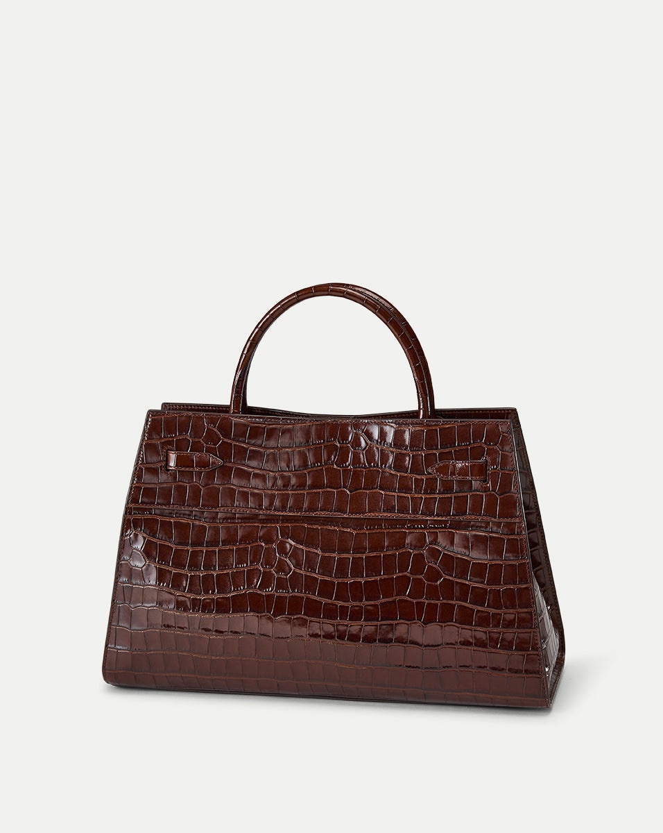 LARGE CROC-EMBOSSED VERONICA BEARD DASH BAG - 5