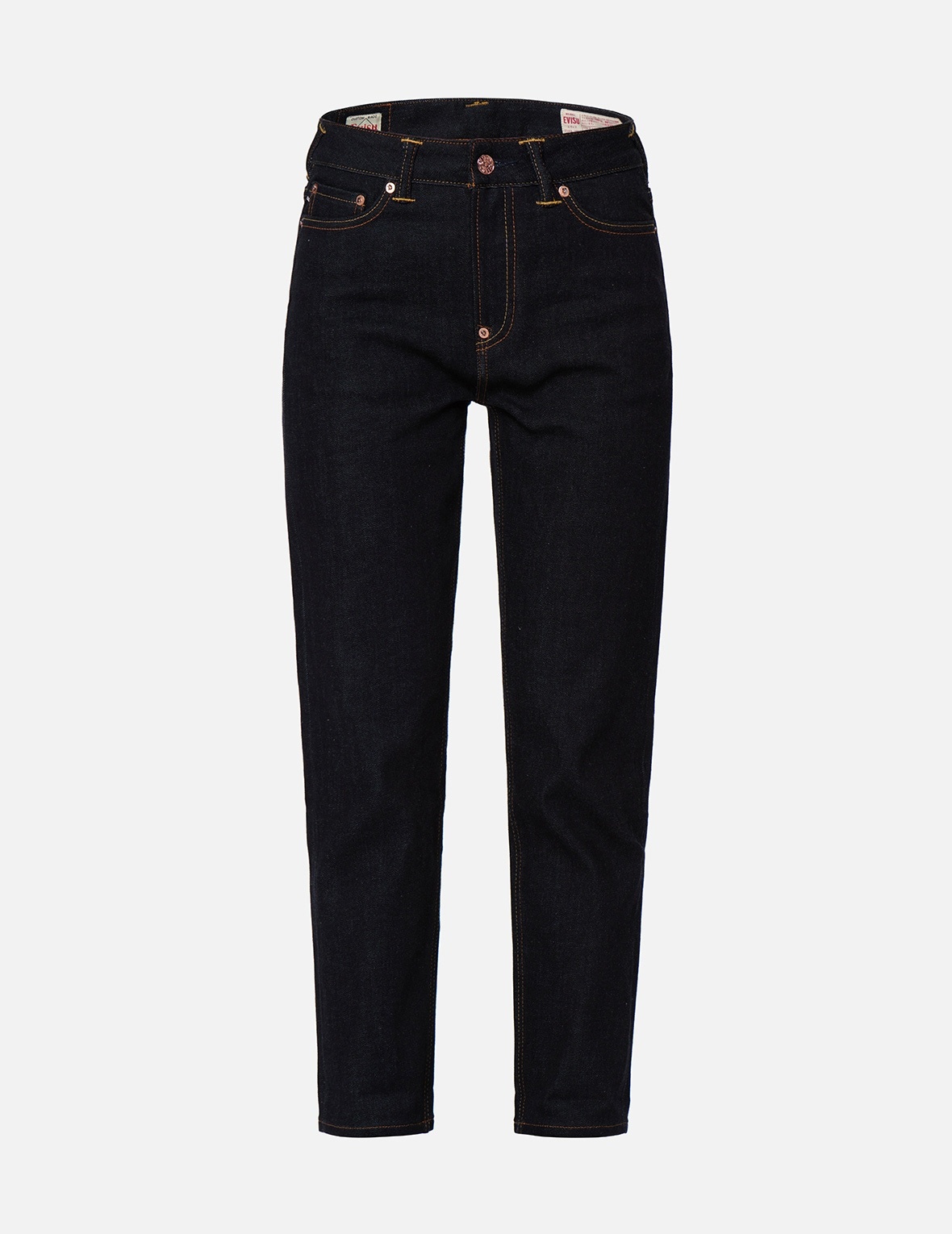 KAMON AND “KOI PLAYING IN THE WAVES” EMBROIDERY STRAIGHT-LEG JEANS - 2