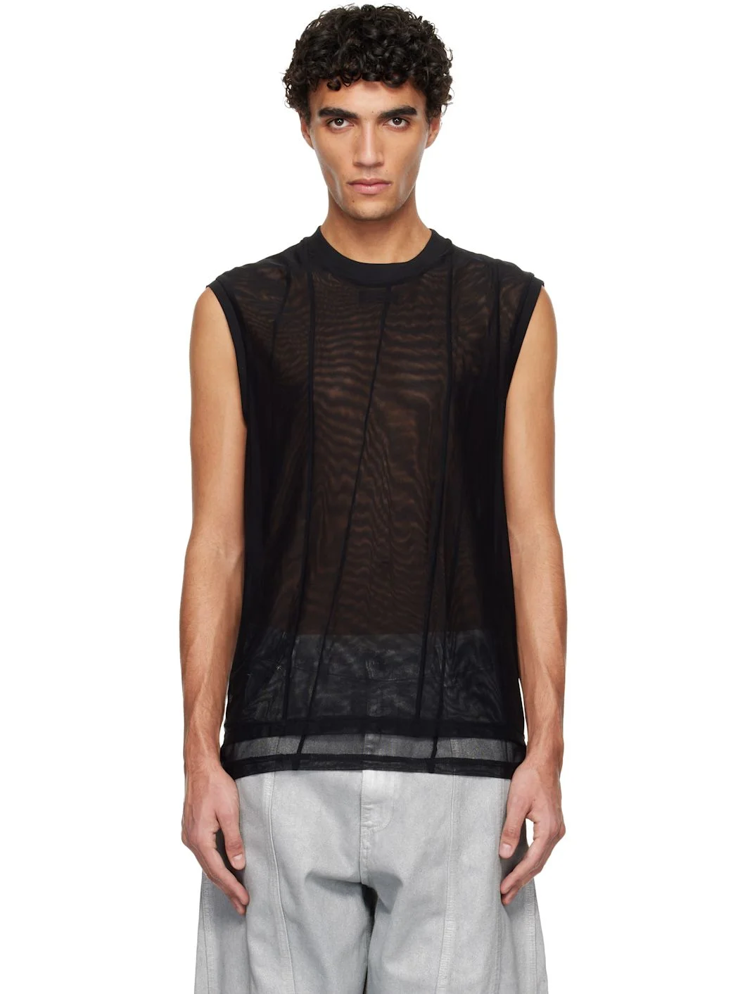 Black Spiral Tank Top - 1