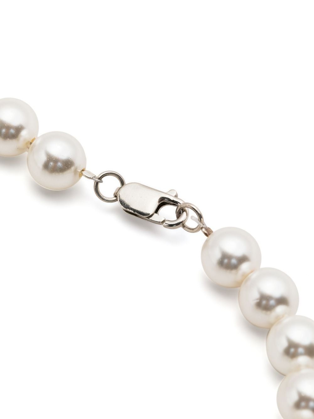 pearl logo-charm detail necklace - 3