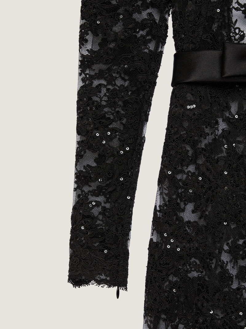 LONG EVENING DRESS IN FLORAL LACE AND SEQUINS 4