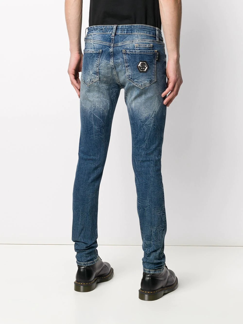 wrinkle effect jeans - 4