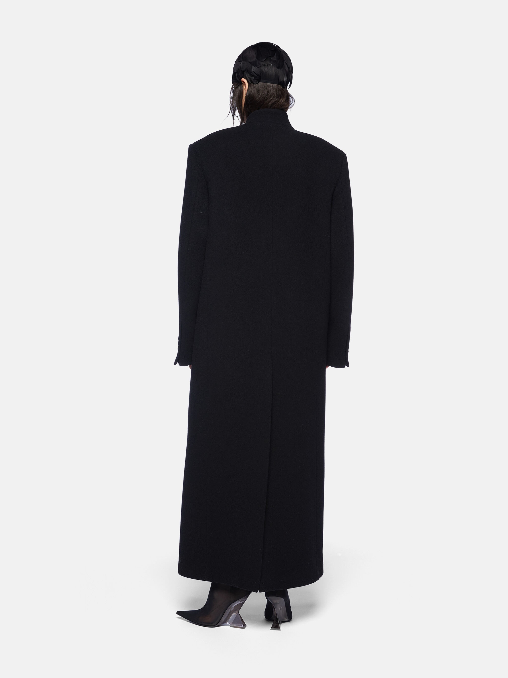 BLACK LONG COAT - 3
