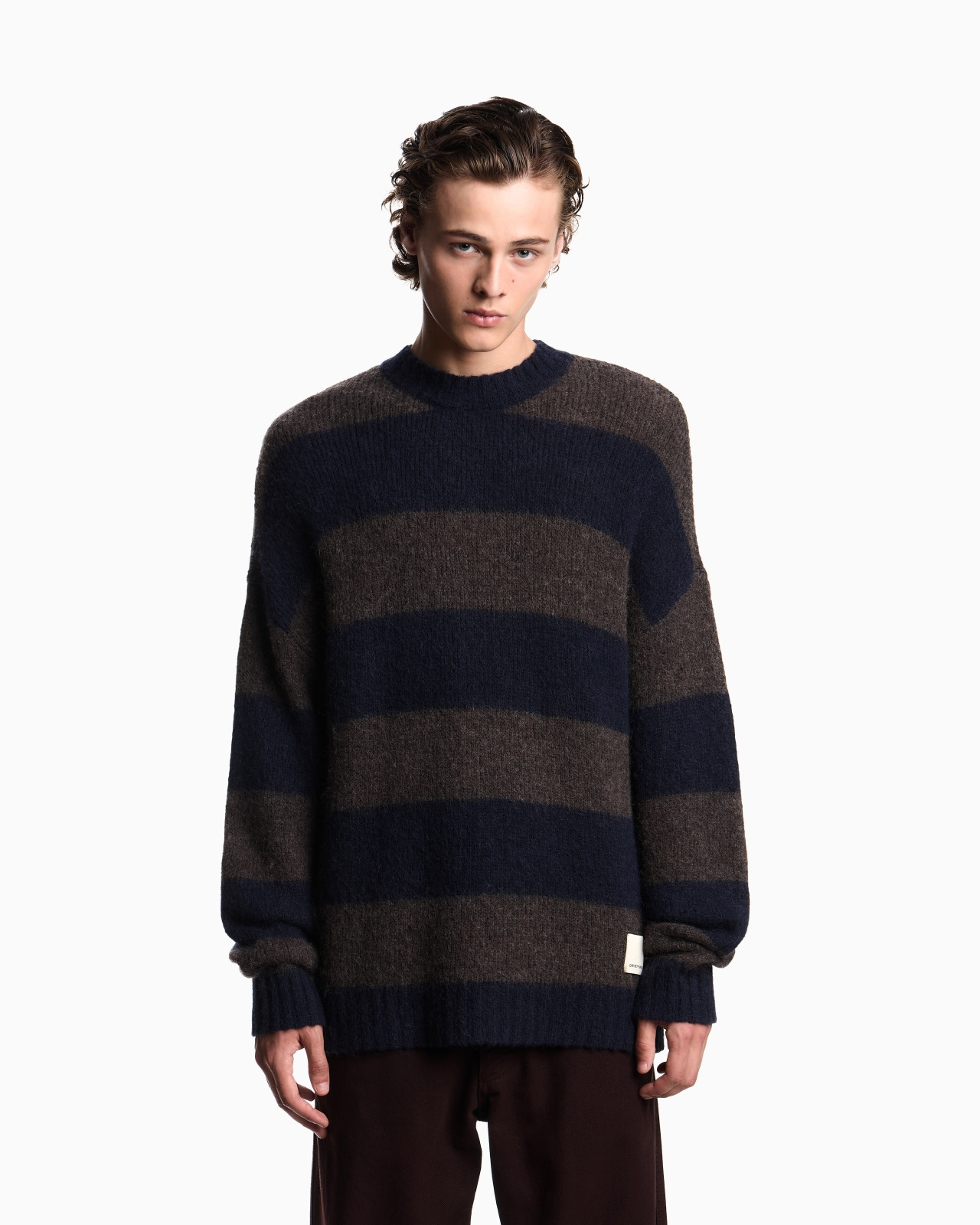 NEW YORK CAPSULE COLLECTION STRIPED ALPACA-BLEND OVERSIZED JUMPER - 4