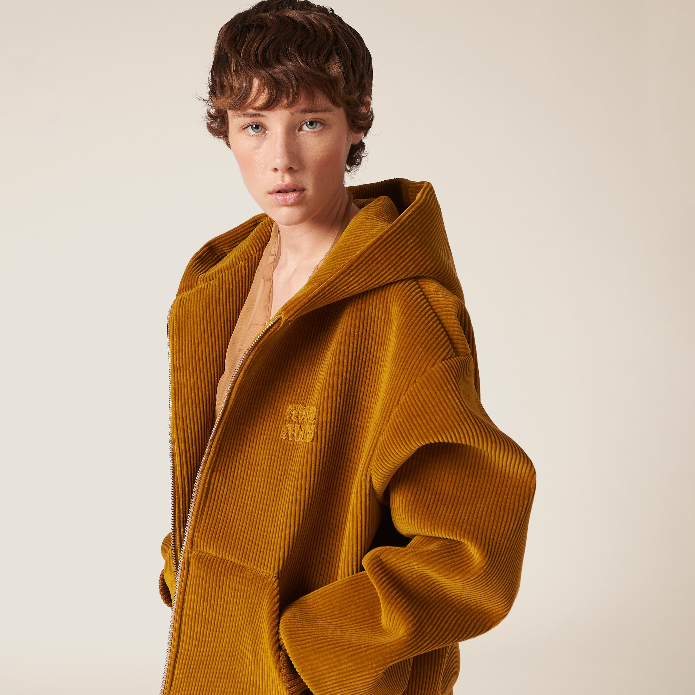 Corduroy hoodie jacket - 4