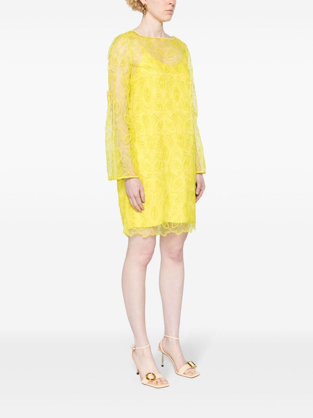 Bracco motif-embroidered midi dress - 3