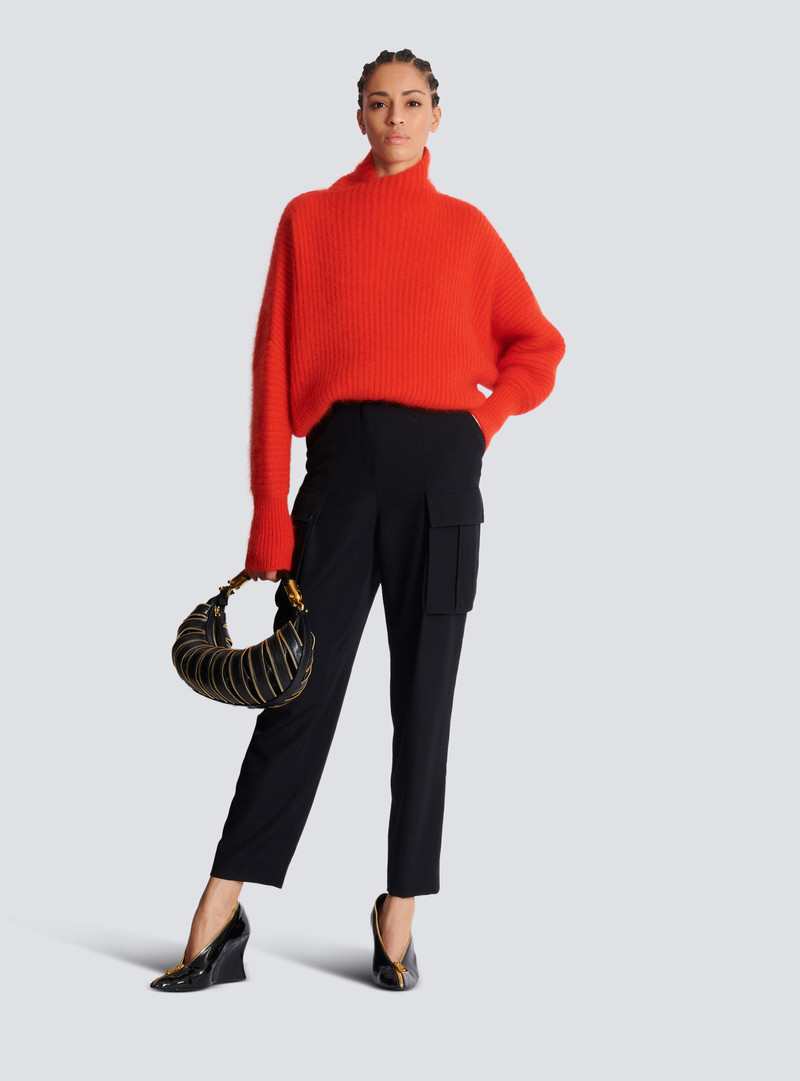 Balmain Mohair knit jumper with collar detail outlook