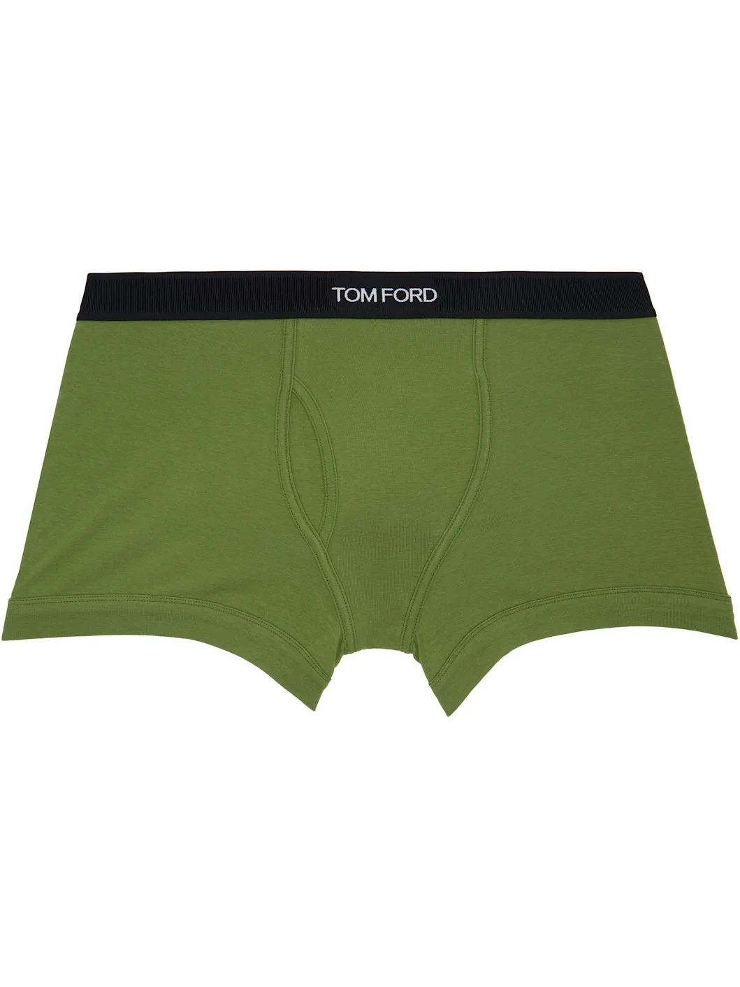 Green Cotton Boxer Briefs - 1