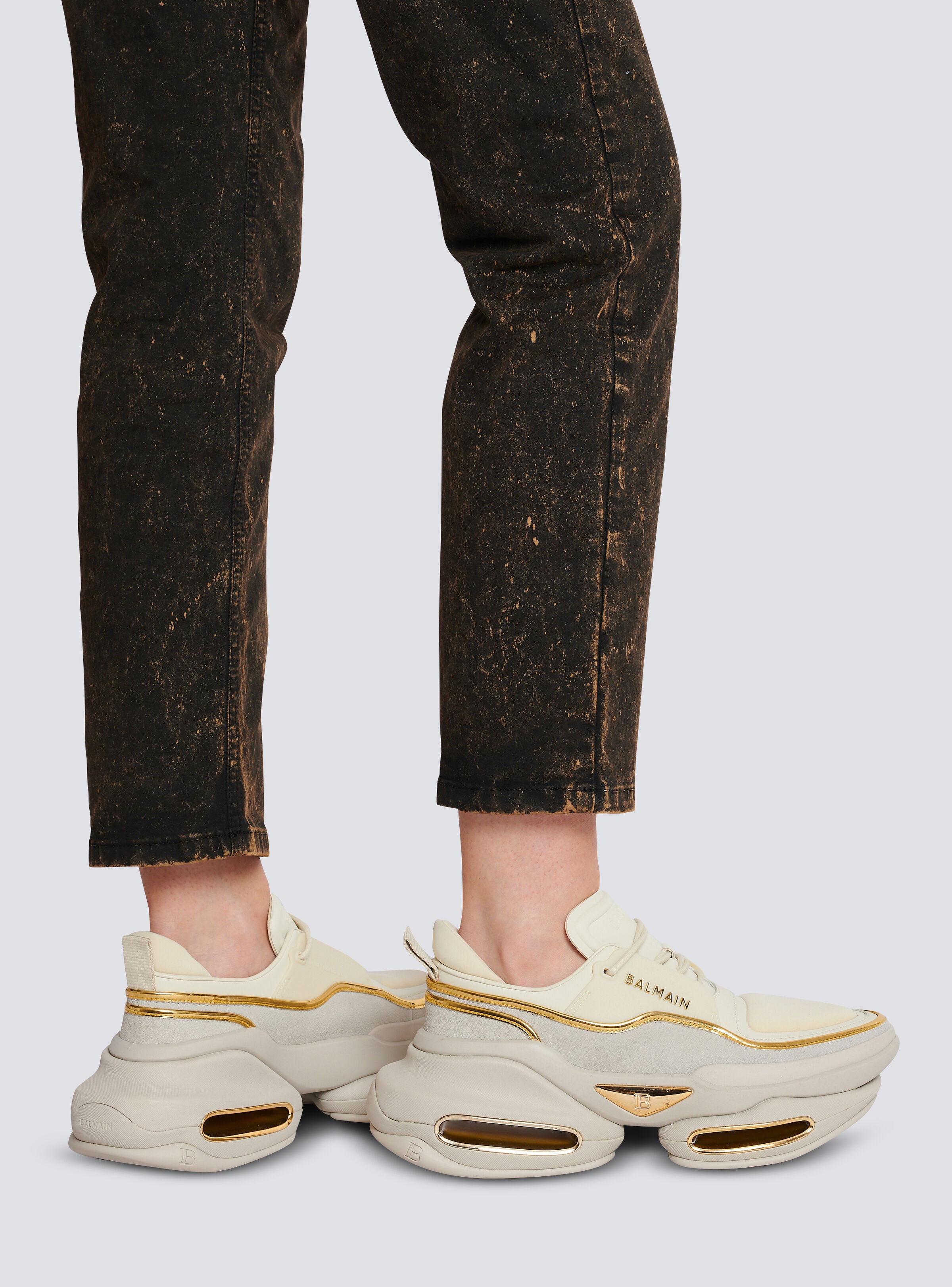 B-Bold trainers in leather and suede - 10