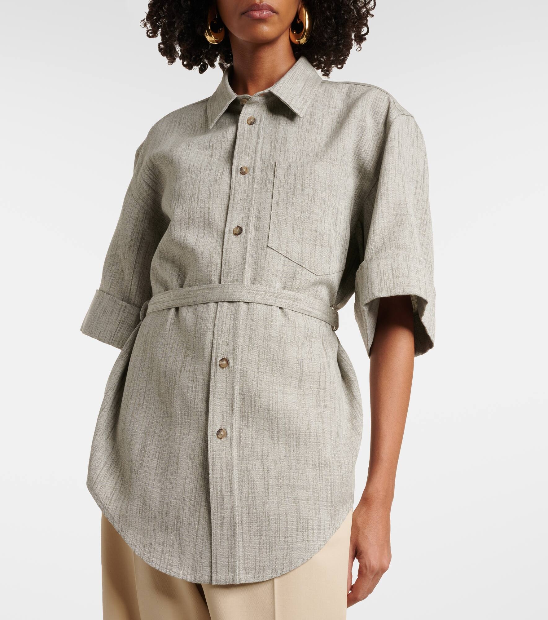 Wool, cotton, and silk top - 6