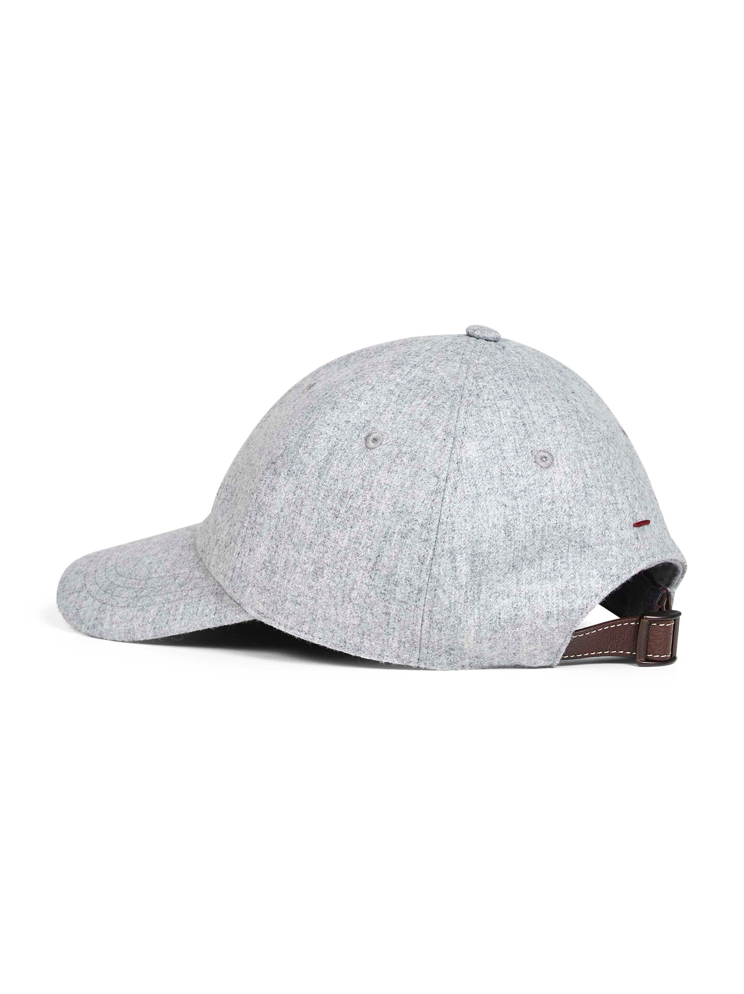 Grey flannel embroidered Baseball cap - 3