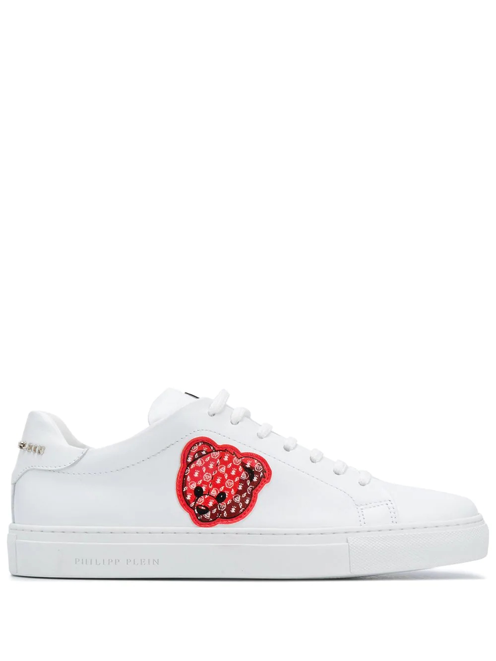 teddy bear-embellished lwo-top sneakers - 1