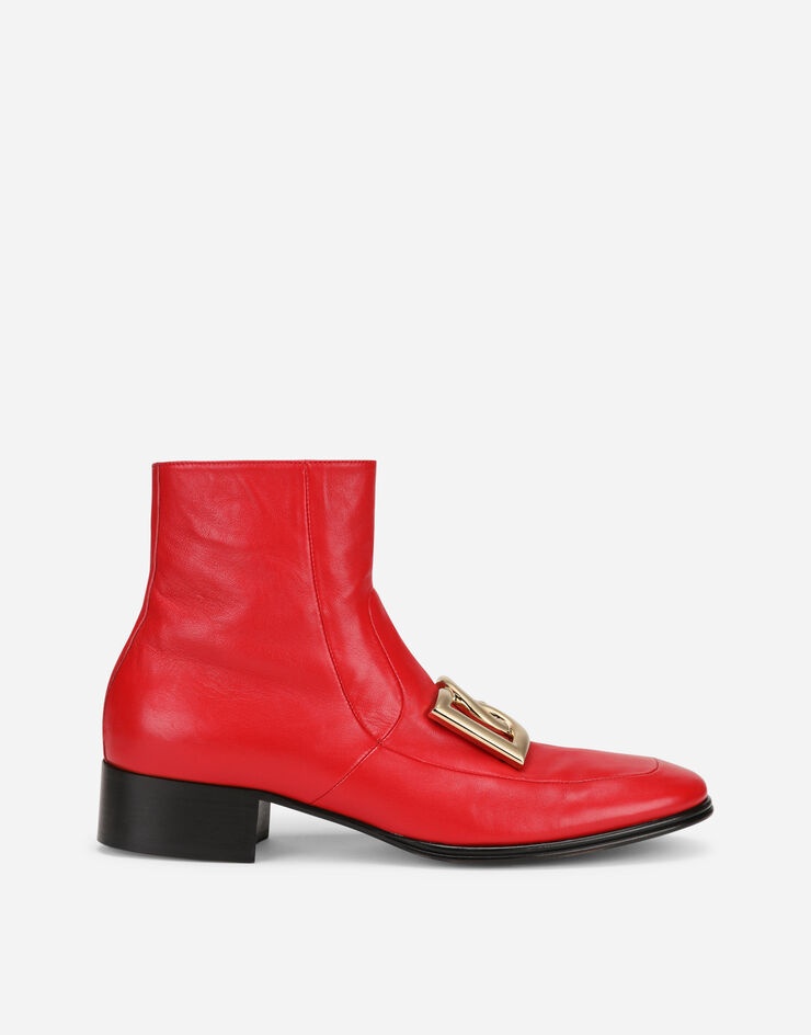 Nappa leather ankle boots with DG logo - 1