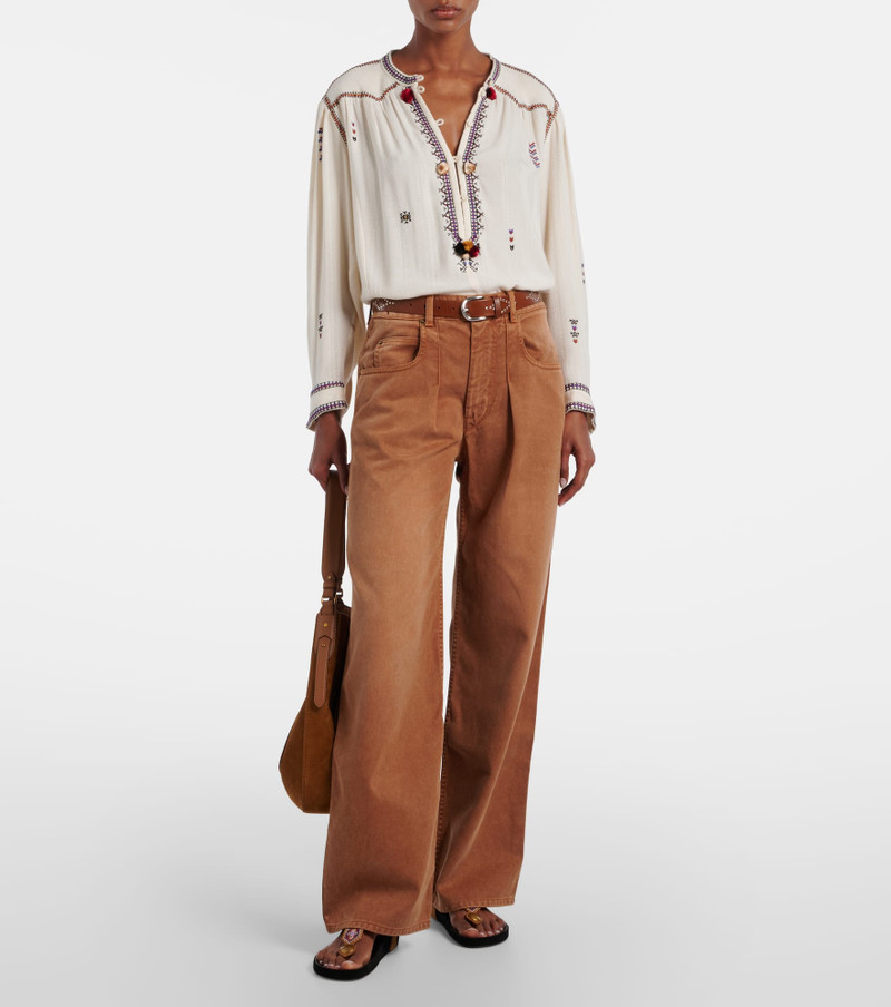 Isabel Marant Rodaynaga high-rise wide-leg jeans outlook