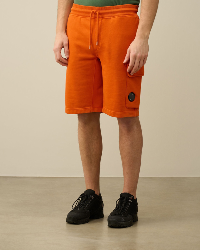C.P. Company Cotton Diagonal Fleece Cargo Shorts outlook