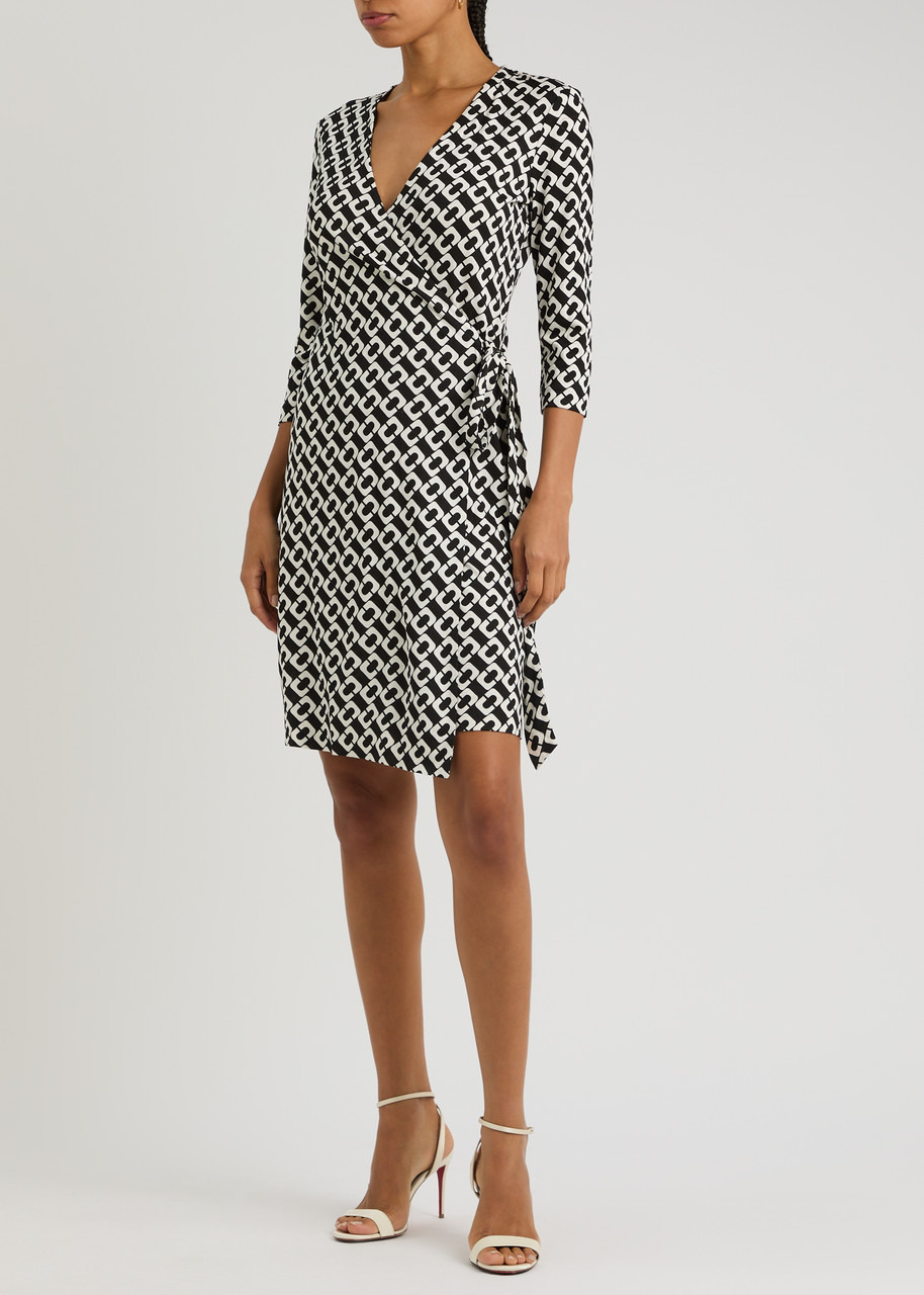 Diane Von Furstenberg Julian Printed Silk Mini Wrap Dress - 4