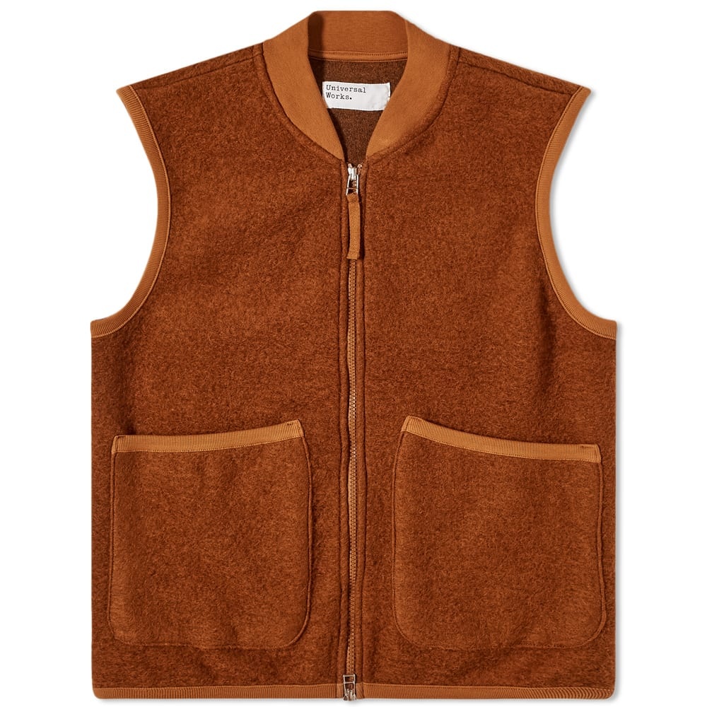 Universal Works Zip Wool Fleece Waistcoat - 1