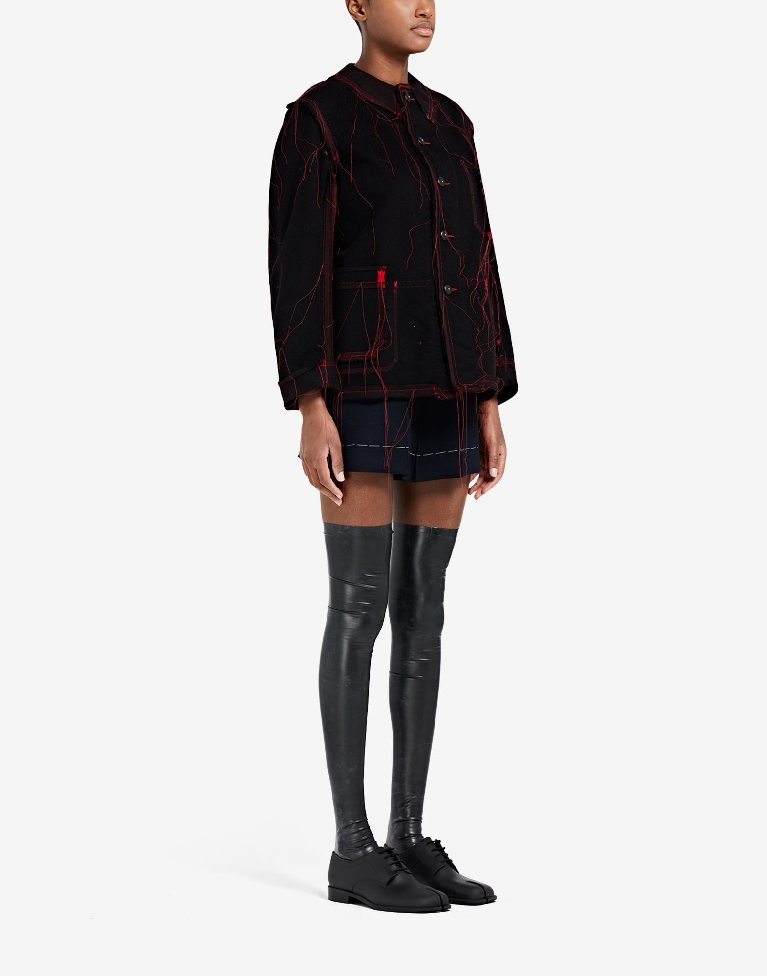 Red shadow reveal technique' workwear jacket - 3
