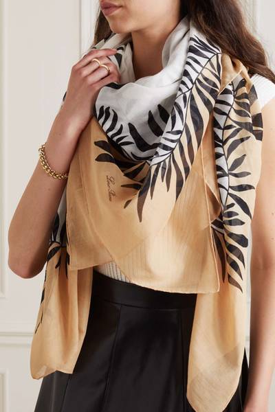 Loro Piana Printed cotton-voile scarf outlook
