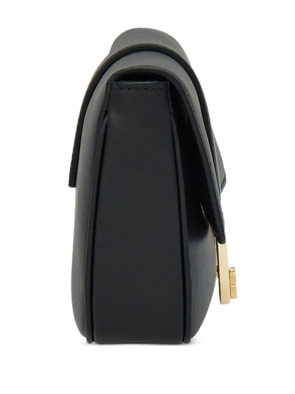 Gancini-plaque leather mini bag - 4