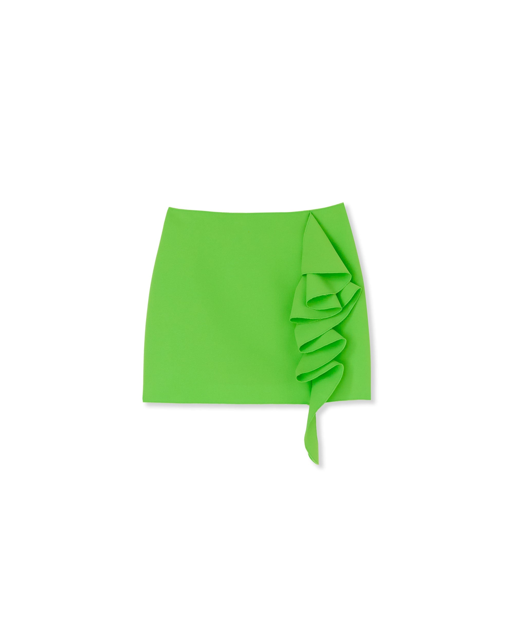 Double crepe cady mini skirt with ruffles - 1