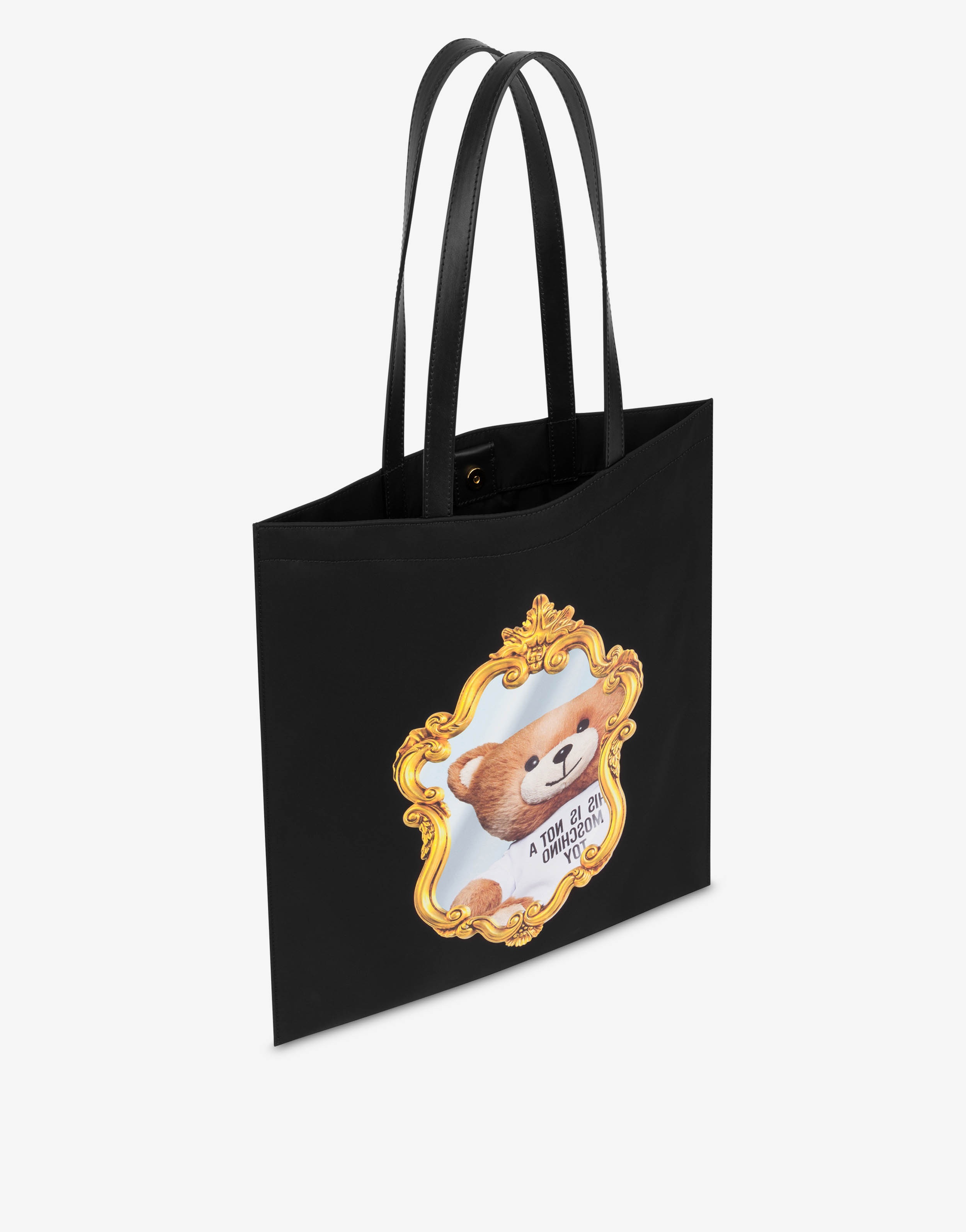 NYLON MIRROR TEDDY BEAR SHOPPING TOTE - 3