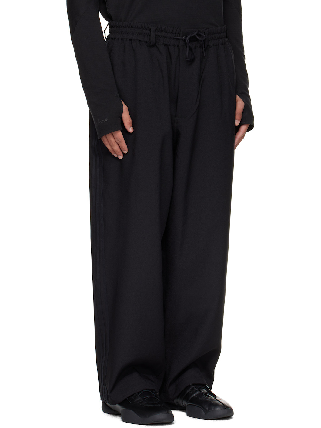 Black Sport Uniform Track Pants - 2