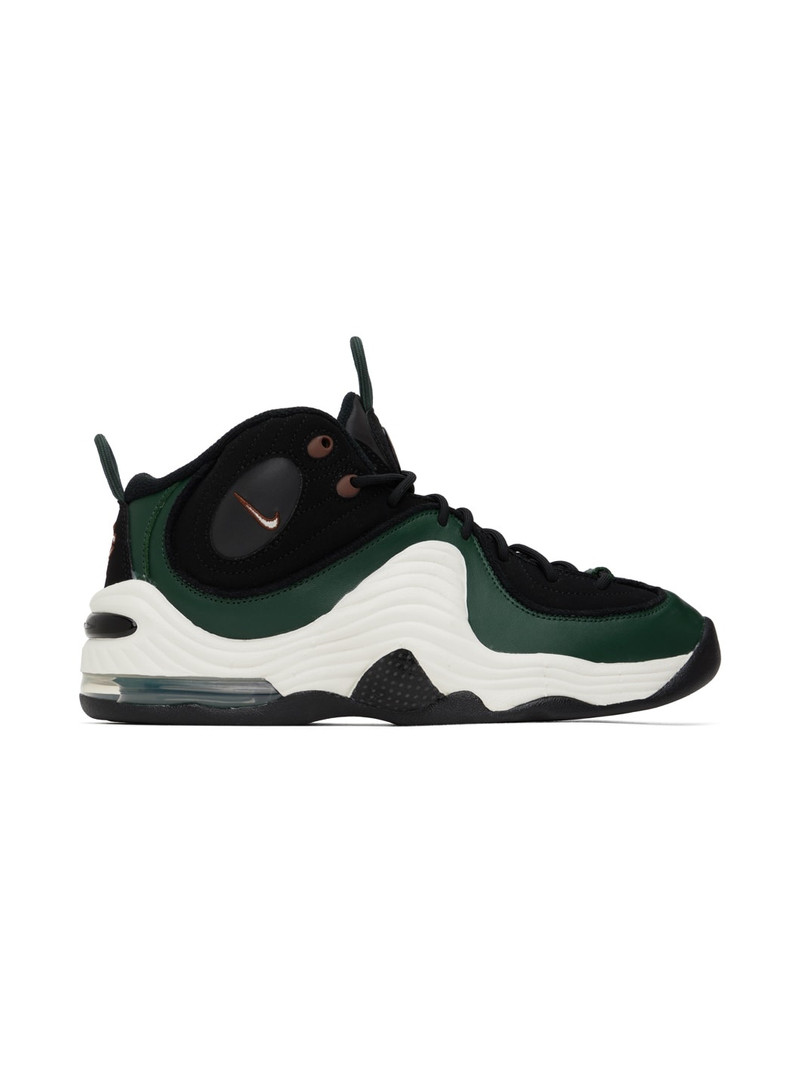 Black & Green Air Penny II Sneakers - 1
