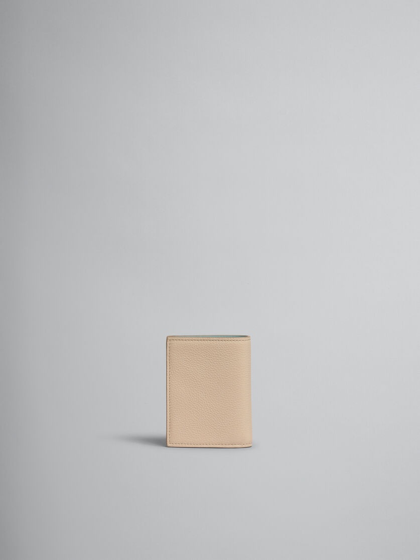 BEIGE LEATHER BIFOLD WALLET WITH MARNI MENDING - 3